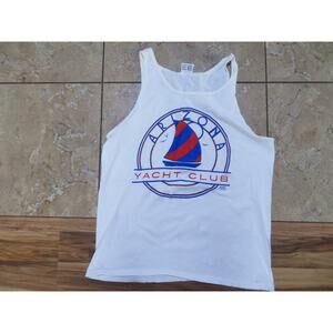 Arizona Yacht Club Tank Top White Shirt Sz L 1990s